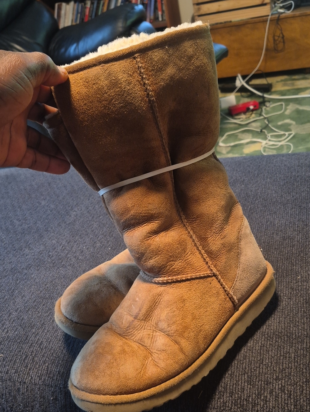 UGG Classic Tall Shearling-Lined Boots - Chestnut